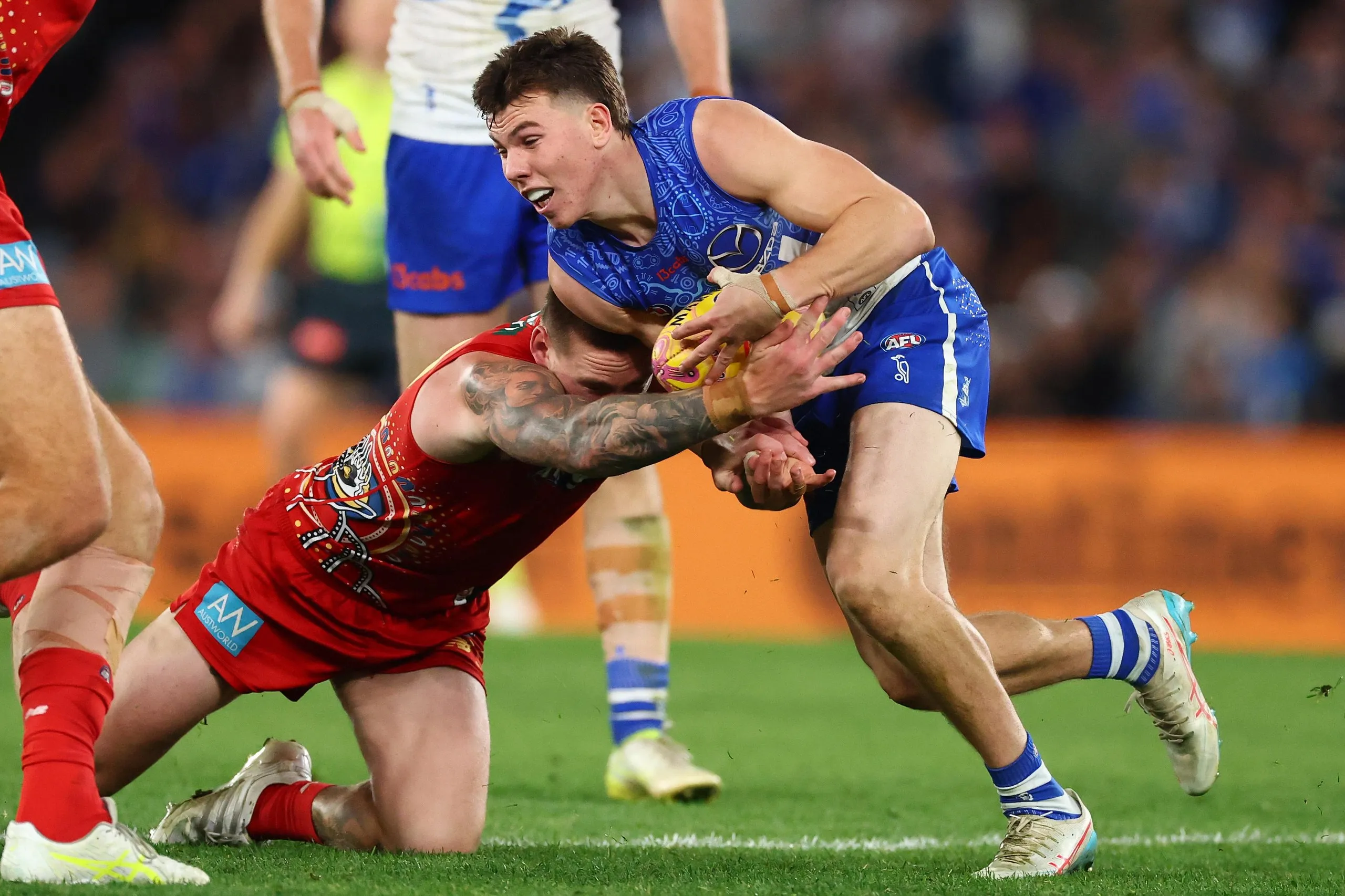 Finn O’Sullivan was key to North Melbourne’s comeback win over Gold Coast on Saturday.