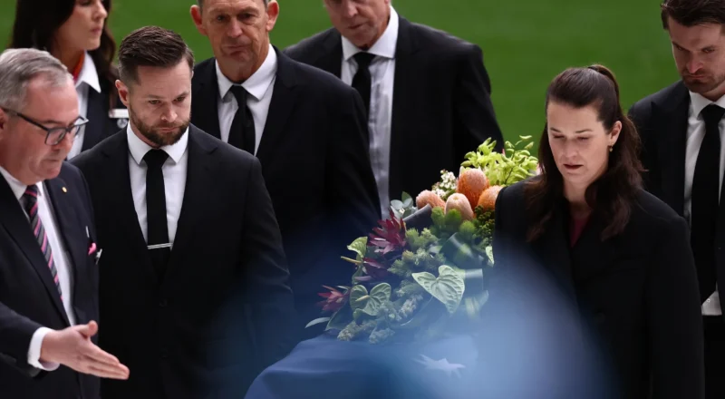 ‘We will play on for you, Dad’: Neale Daniher’s family pay tribute to AFL great at state funeral