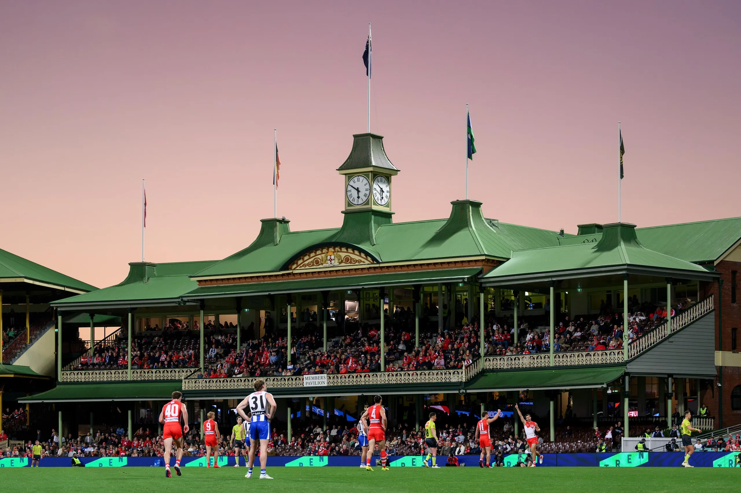 The SCG at sundown on Sunday.