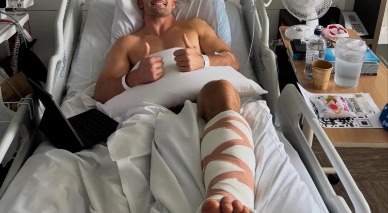 ‘I’ll be back,’ Panthers star Nathan Cleary tells fans from hospital bed after surgery